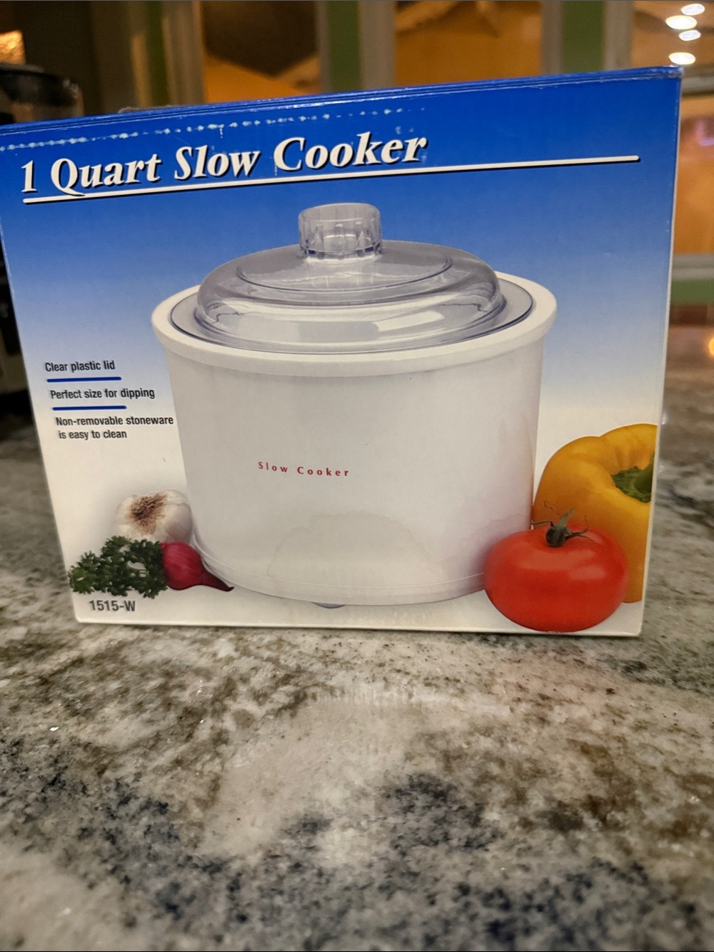 1 Quart White Slow Cooker - Compact Countertop Crock NIB